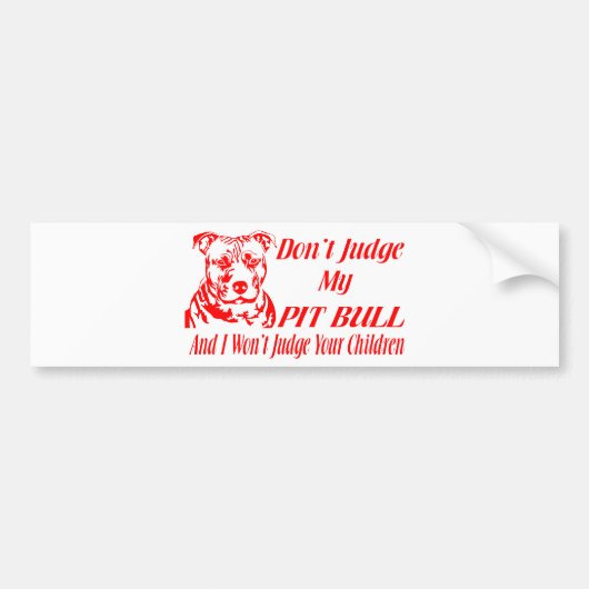 PITBULL DON JUDGE BUMPERSTICKER (Voorkant)