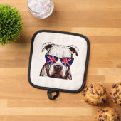 Pitbull Dragen Union Jack Zonnebril Pannenlap (Top down)