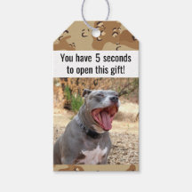 Pitbull Drill Sergeant Gift Labels
