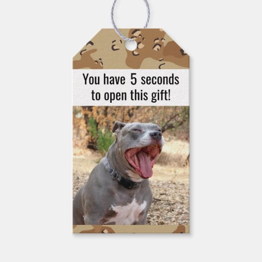 Pitbull Drill Sergeant Gift Labels Cadeaulabel (Voorkant)