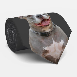 Pitbull Ear to Ear Smile Necktie Stropdas
