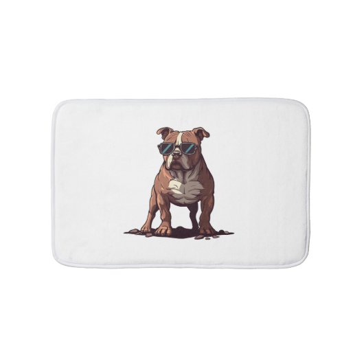 Pitbull eigenaar geschenken badmat (Voorkant)