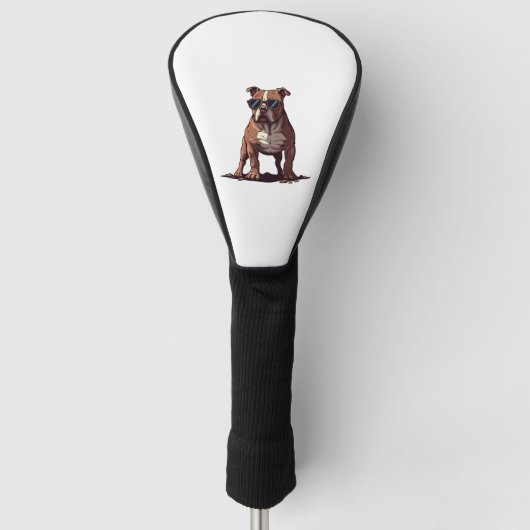 Pitbull eigenaar geschenken golfheadcover (Voorkant)