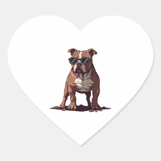 Pitbull eigenaar geschenken hart sticker (Voorkant)