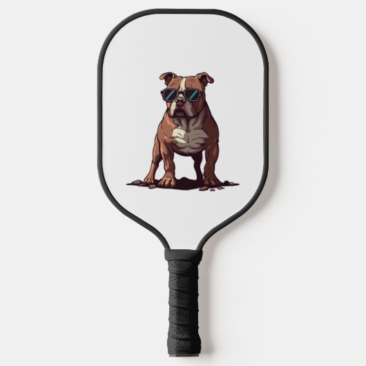 Pitbull eigenaar geschenken pickleball paddle (Voorkant)