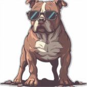 Pitbull eigenaar geschenken sticker (Voorkant)