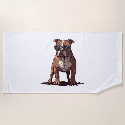 Pitbull eigenaar geschenken strandlaken (Voorkant)