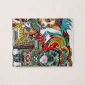 Pitbull en Chihuahua Legpuzzel (Horizontaal)