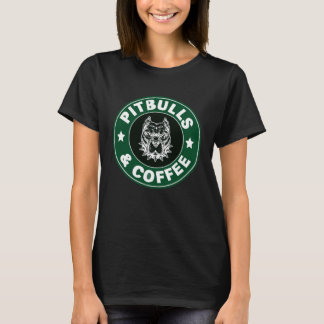 Pitbull en koffie grafiek voor t-shirt