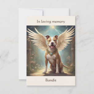 Pitbull Fawn Memorial Gedicht Aangepaste Naam Symp Bedankkaart