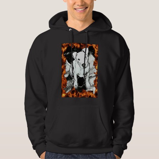 Pitbull Flames Hoodie (Voorkant)