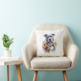 Pitbull Floral Kussen