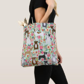 Pitbull Florals Canvas tas (Dichtbij)
