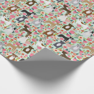 Pitbull Florals Gift Wrap Cadeaupapier
