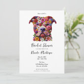 Pitbull Flower Face Hondenliefhebber Vrijgezellenf Kaart (Staand voorkant)