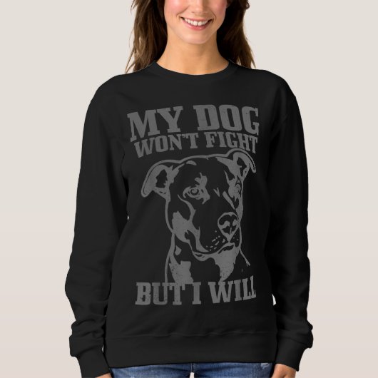 Pitbull Funny Dog Pitbull Mam Pitbull Trui (Voorkant)