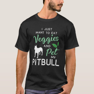 Pitbull Funny Vegan, eigenaar van Hondenliefhebber T-shirt