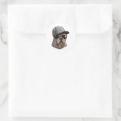 Pitbull Gangster Ronde Sticker (Tas)