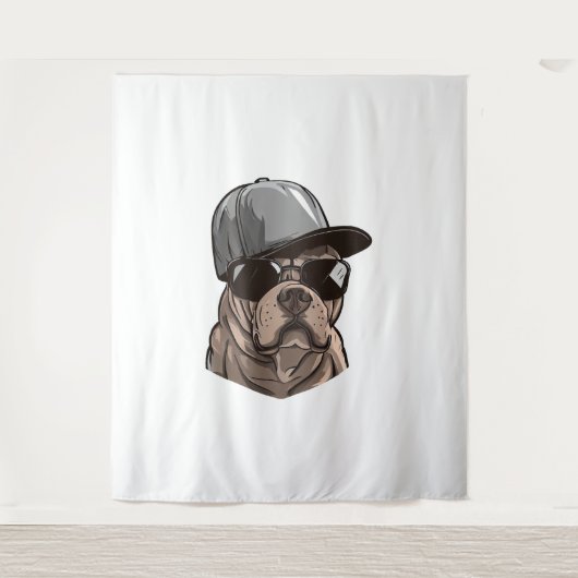 Pitbull Gangster Wandkleed (Voorkant)