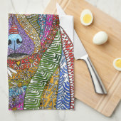 Pitbull Gemengde Ras Hond Keuken Handdoek (Quarter Fold)