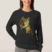 Pitbull Golden Dog Face Pit Bull T-shirt (Voorkant)