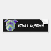 Pitbull Grandma bumper sticker (Voorkant)