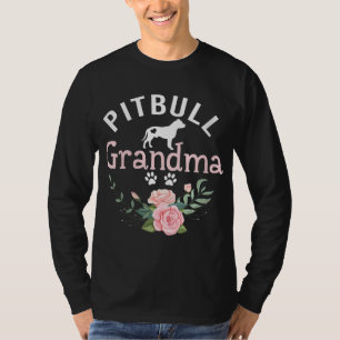 Pitbull Grandma Gifts Womens Mom Pitbull Dog T-shirt