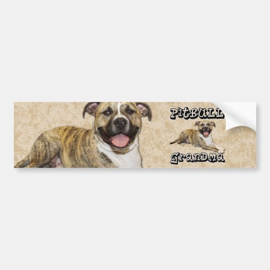 PitBull Grandma - Tigger Bumpersticker (Voorkant)