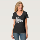 Pitbull Grandpa Best Pitbull Grandpa Ever T-shirt (Voorkant volledig)