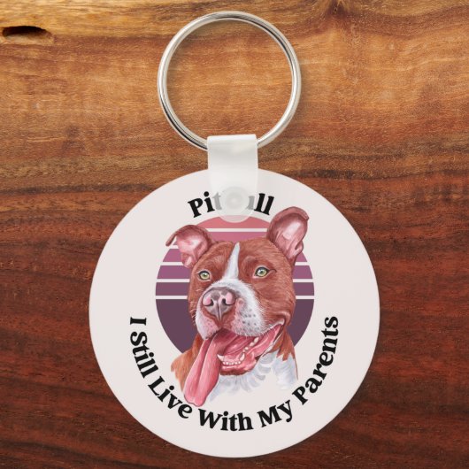 Pitbull grappig citaat sleutelhanger (Voorkant)