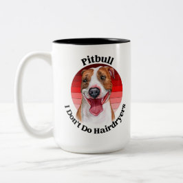 Pitbull grappige quote Tweekleurige koffiemok