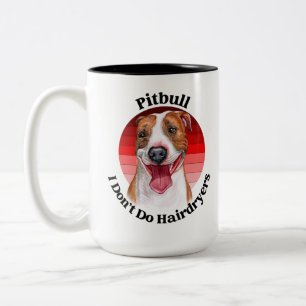 Pitbull grappige quote Tweekleurige koffiemok