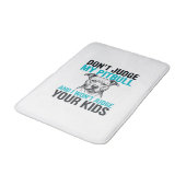 Pitbull Grappige Quote Vintage Gravure Hond Design Badmat (Gekanteld)