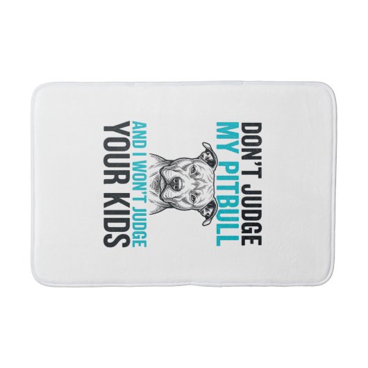 Pitbull Grappige Quote Vintage Gravure Hond Design Badmat (Voorkant)