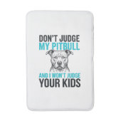 Pitbull Grappige Quote Vintage Gravure Hond Design Badmat (Voorkant Verticaal)