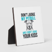 Pitbull Grappige Quote Vintage Gravure Hond Design Fotoplaat (Voorkant)