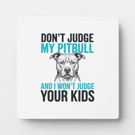 Pitbull Grappige Quote Vintage Gravure Hond Design Fotoplaat (Voorkant)
