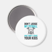 Pitbull Grappige Quote Vintage Gravure Hond Design Magneet (Voorkant / Achterkant)