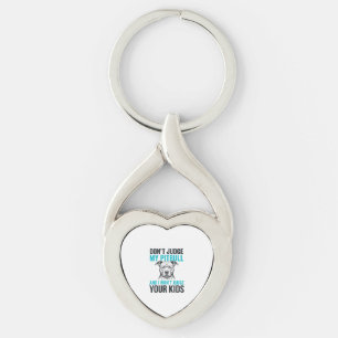 Pitbull Grappige Quote Vintage Gravure Hond Design Sleutelhanger