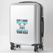 Pitbull Grappige Quote Vintage Gravure Hond Design Sticker (Koffer)