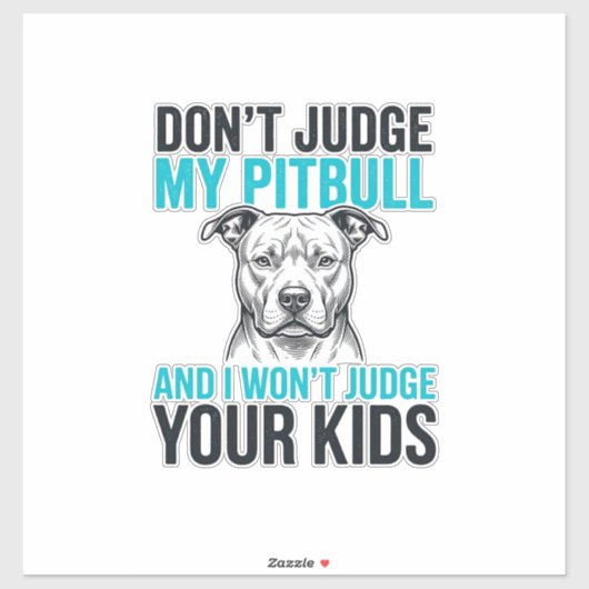 Pitbull Grappige Quote Vintage Gravure Hond Design Sticker (Vel)