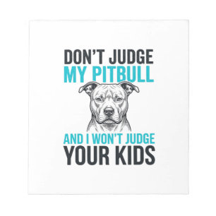 Pitbull Grappige Spreuk Vintage Gravure Hond Desig Notitieblok