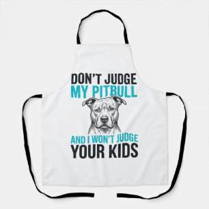 Pitbull Grappige Spreuk Vintage Gravure Hond Desig Schort
