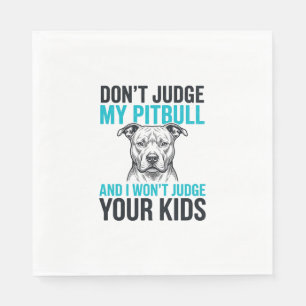 Pitbull Grappige Spreuk Vintage Gravure Hond Desig Servet