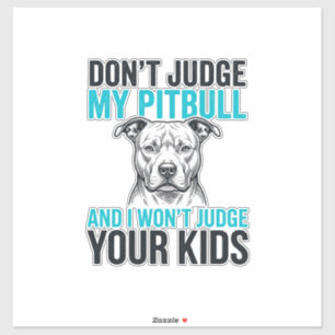 Pitbull Grappige Spreuk Vintage Gravure Hond Ontwe Sticker