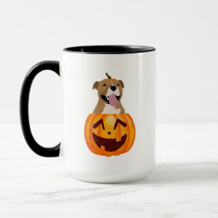 Pitbull Halloween Coffee Mok