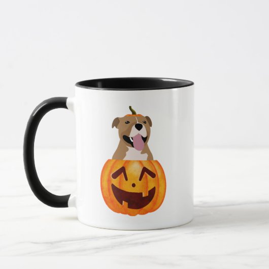 Pitbull Halloween Coffee Mok (Links)