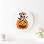 Pitbull Halloween Grote Klok (Huis)