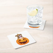 Pitbull Halloween Kartonnen Onderzetters (Insitu)