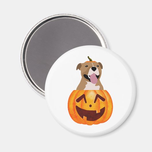 Pitbull Halloween Magneet (Voorkant / Achterkant)